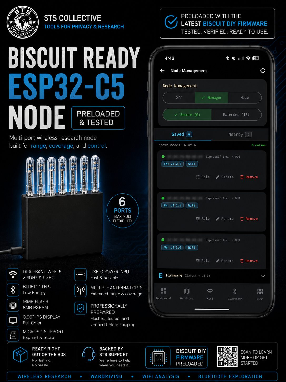 Biscuit Ready ESP32-C5 T-Dongle | Preloaded & Tested | STS Collective