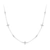 925 Sterling Silver White Gold Plated CZ Pendant Necklace for Women