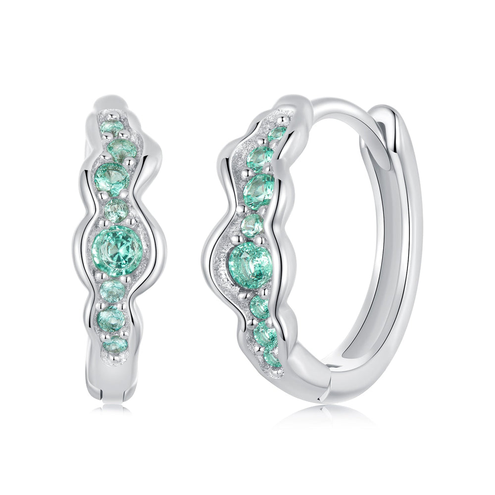 925 Sterling Silver Pave Setting CZ Earrings for Women