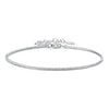 925 Sterling Silver Plated White Gold Adjustable Bracelet for Women