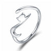 925 Sterling Silver Plated Platinum Ring 0.20cm Width for Women