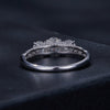 925 Sterling Silver Moissanite Pavé Setting Ring Size 6 for Women