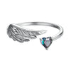 925 Sterling Silver Transparent Glass Ring for Women