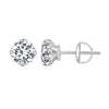 925 Sterling Silver & Moissanite 0.7cm Earrings Style L for Women