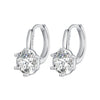 925 Sterling Silver Earrings with CZ and Platinum Plating, Size 13*7mm for Women