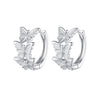 S925 Sterling Silver Earrings with Plated Platinum for Women