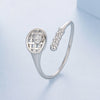 925 Sterling Silver Ring with Pavé Setting CZ, Width 0.11-0.72cm, for Women