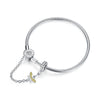 925 Sterling Silver Adjustable Length 17cm Bracelet for Women