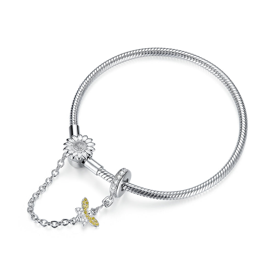 925 Sterling Silver Adjustable Length 17cm Bracelet for Women