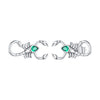 925 Sterling Silver Earrings with Pavé Setting CZ and Oxidized Finish for Women