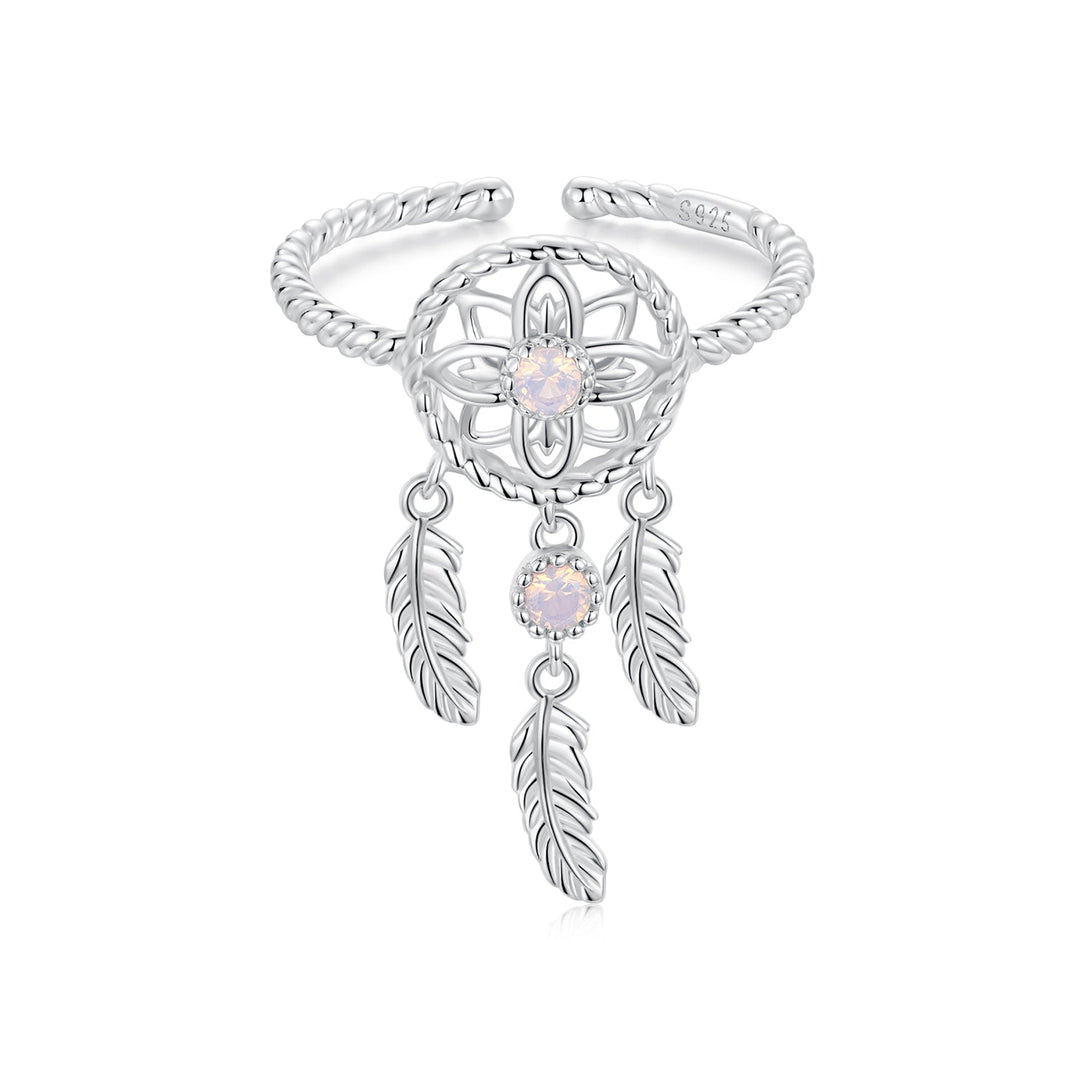 925 Sterling Silver Nano Opal Stone Ring for Women