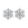 925 Sterling Silver Earrings with Pavé Setting CZ and White Gold Plating