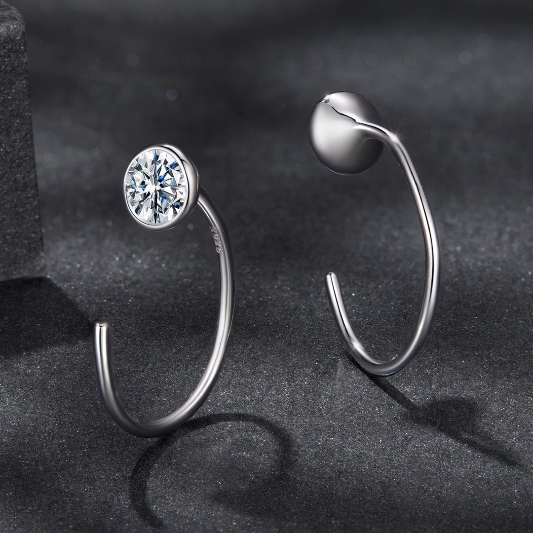 925 Sterling Silver Moissanite 0.3 Carat Earrings for Women