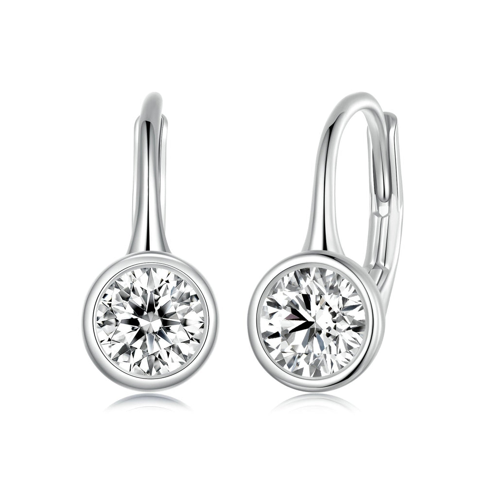 925 Sterling Silver 0.50 Carat Moissanite Earrings for Women