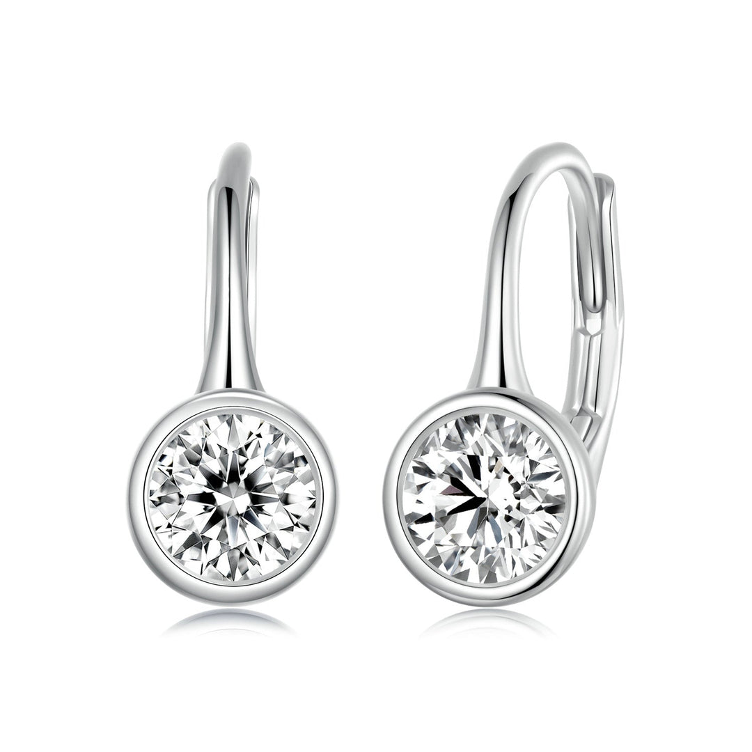 925 Sterling Silver 0.50 Carat Moissanite Earrings for Women