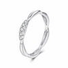 925 Sterling Silver Moissanite Ring with 0.15-0.2cm Gems for Women - Size 6