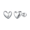 925 Sterling Silver Plated Platinum 5mm Earrings for Women