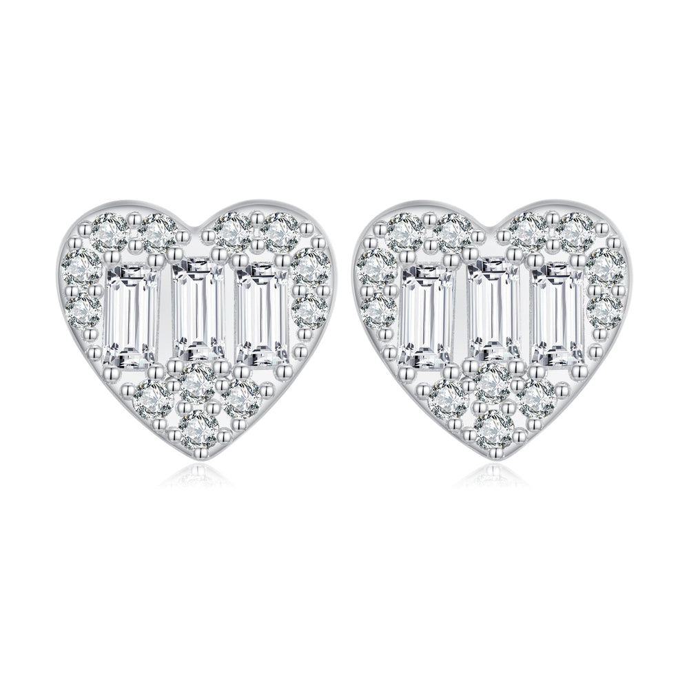 925 Sterling Silver Earrings with Pavé Set CZ