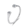 925 Sterling Silver Moissanite Ring Size E