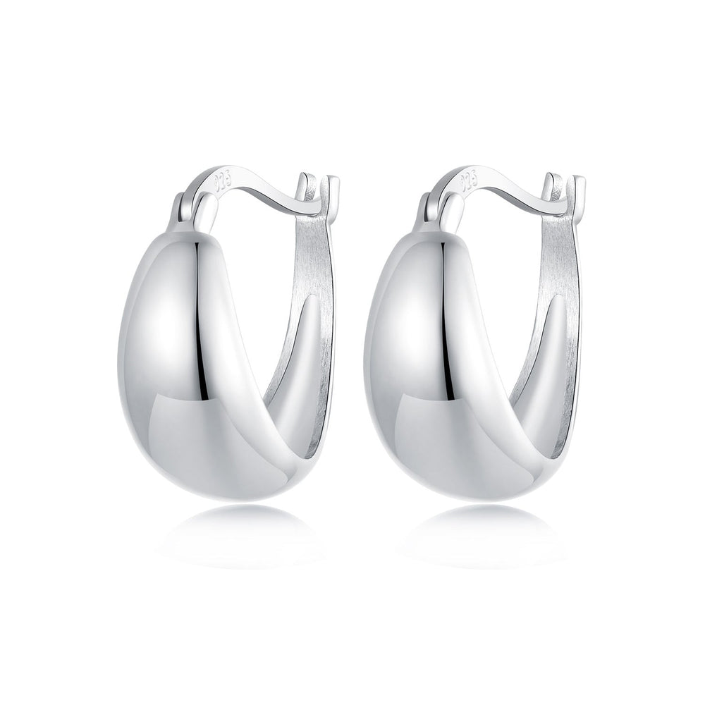 925 Sterling Silver White Gold Plated Earrings for Women