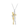 925 Sterling Silver Plated White Gold Necklace for Women 40+5cm