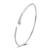 S925 Sterling Silver Bracelet with Pavé Setting CZ 6cm Diameter for Women