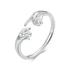 925 Sterling Silver Plated White Gold Ring for Women
