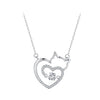 925 Sterling Silver Necklace with 19*18mm Pavé Setting CZ Pendant