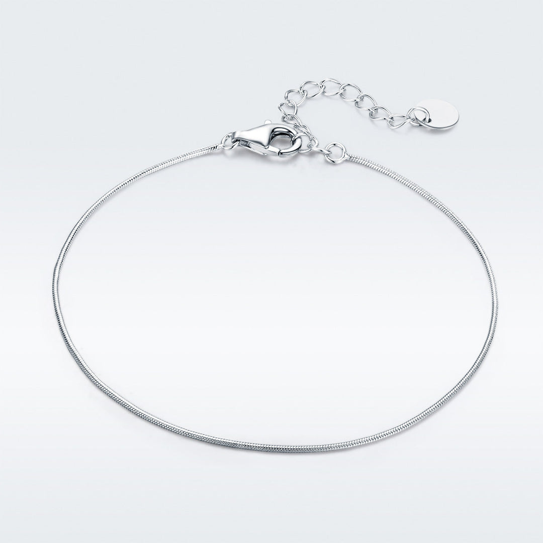 925 Sterling Silver Adjustable Platinum Plated Bracelet for Women
