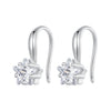 925 Sterling Silver Earrings with Pave Setting CZ 12*5mm for Women