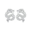 925 Sterling Silver Plated White Gold Earrings
