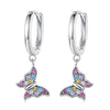 925 Sterling Silver Earrings with Pavé Setting CZ, 2.3*0.95cm, for Women