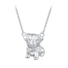 925 Sterling Silver Plated Platinum Necklace with 13x12mm Pendant for Women