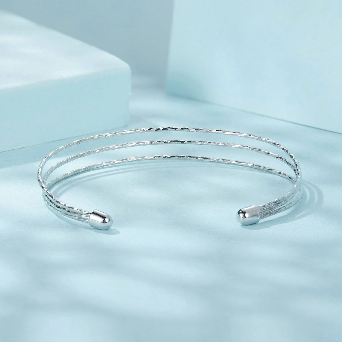 925 Sterling Silver White Gold Plated Bracelet for Women - изображение 8 из 9