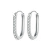 925 Sterling Silver Earrings with Pavé Setting CZ in Platinum for Women