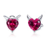 925 Sterling Silver Earrings with Pavé Setting CZ, 1*0.9cm for Women