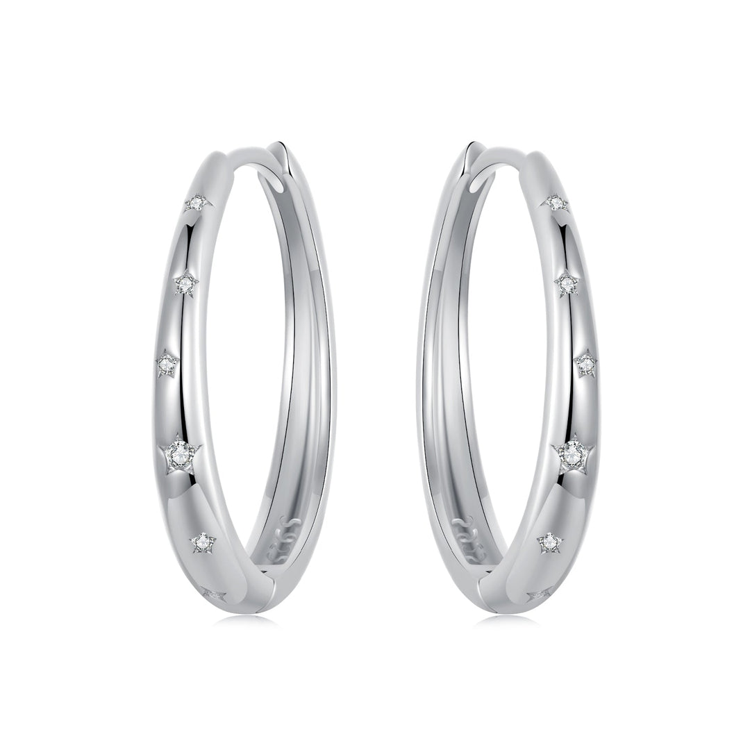 925 Sterling Silver Earrings with Pavé Setting CZ for Women