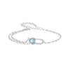 925 Sterling Silver Aquamarine Bracelet for Women