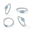 925 Sterling Silver Turquoise Adjustable Ring Size 8 for Women