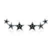 S925 Oxidized Silver Pavé CZ Earrings for Women