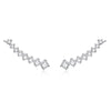 925 Sterling Silver Earrings with Pavé Setting CZ - 2.9*0.7cm