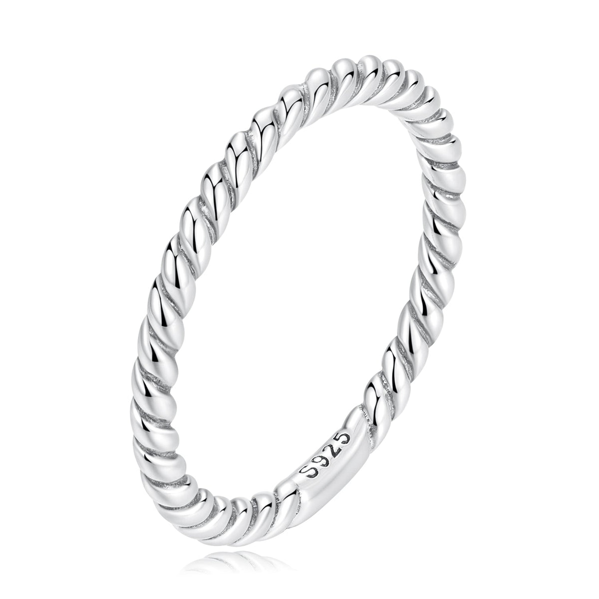 Anillo de plata de ley 925 oxidada talla 6.0 para mujer