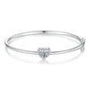 925 Sterling Silver Moissanite & CZ Bracelet Size 17 for Women