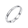 925 Sterling Silver Size 6.0 Plated Platinum Pavé Setting CZ Ring for Women