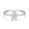 925 Sterling Silver White Gold Plated Pavé Setting CZ Ring