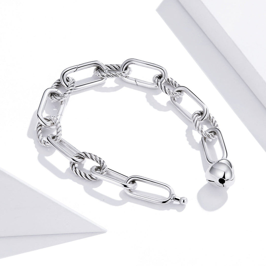 925 Sterling Silver Oxidized Bracelet 17cm for Women