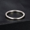 925 Sterling Silver 0.01ct Moissanite Ring in Size 8A
