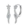 925 Sterling Silver Plated White Gold Earrings with CZ for Women