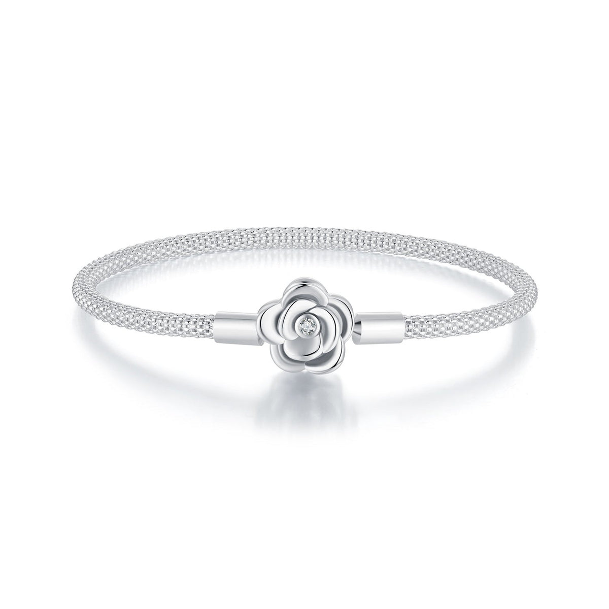 925 Sterling Silver Bracelet with Oxidized Finish and CZ 17.0 cm - imagen 2 de 7