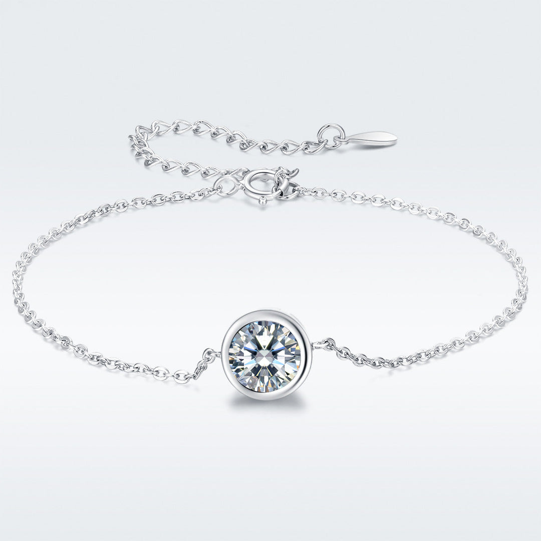 925 Sterling Silver & Platinum Plated CZ Bracelet for Women